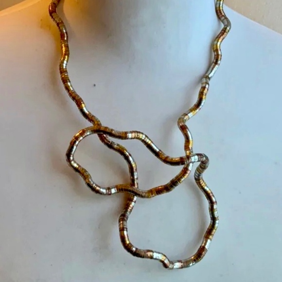 Jewelry - Industrial/Techno style maleable metallic necklace / bracelet.